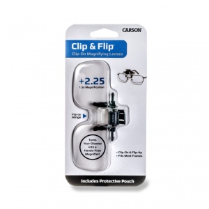 Lentile de marire Clip and Flip, 2.25 dioptrii de tip clip-on si flip-up, Carson - Img 6