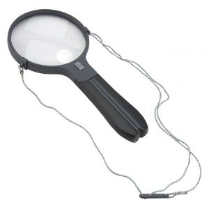 Lupa de mana Split Handle 10 cm cu iluminare led - Carson - Img 4