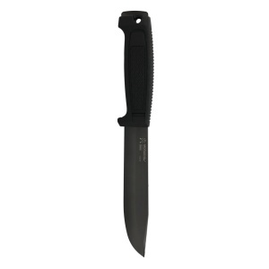 Morakniv Morkret Black Blade (C) – Cutit Survival Full-Tang Carbon 100Cr6 DLC 57.5 HRC Teaca Click-On MOLLE
