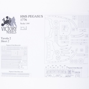 Planuri contructie navomodel Victory Models, HMS Pegasus, Amati Italia