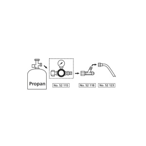 Regulator presiune butelie gaz 1-4 bari filet 3/8", cu manometru, pentru propan & butan - Img 3