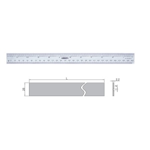 Rigla rigida din otel 300 mm, Insize