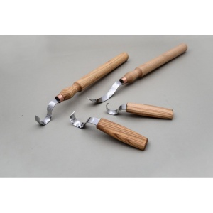 S11 Set 4 cutite cu carlig de sculptura/cioplit, BeaverCraft - Img 4
