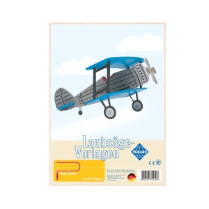 Sablon din lemn, "Avion", pentru traforaj, dimensiunea A4, Pebaro