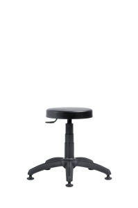 Scaun profesional 1290 Pu Taburet, rotativ, baza cromata - Img 7