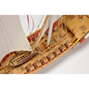 SCIABECCO/XEBEC - Vas cu tunuri 1753, Navomodel Amati, Scara 1:60, Lungime 72cm - Img 4