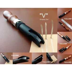Scula reglabila canelare U pentru pielarie, Tandy Leather SUA - Img 9