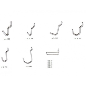 Set 20 carlige metalice pentru panou perforat de scule - Img 2
