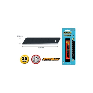 Set 5 Lame Cutter Segmentate Negre 25 mm OLFA HBB-5B – Ultra-Ascutite (Excel Black) - Img 2