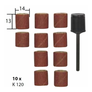 Set ax si 10 tamburi din corindon pentru slefuire, 14mm, GR120, Proxxon 28978 - Img 3