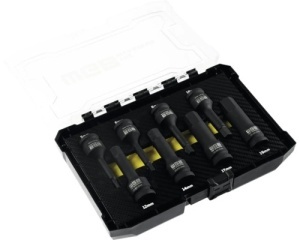 Set capete chei tubulare impact WGB 1/2" 5-19 mm, 8 piese, crom-molibden - Img 2