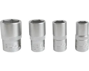 Set capete cheie tubulară WGB 1/4", 7+8+10+13 mm, 4 piese
