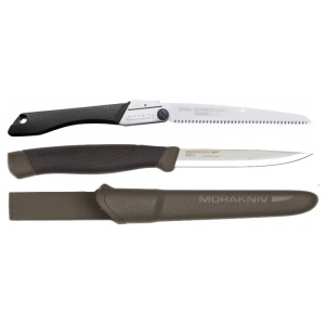Set Cuțit Companion, Heavy Duty MG Si Fierastrau pliabil bushcraft, camping Silky Gomboy 240mm cu 10dinti, 30mm - Img 2