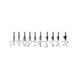 Set de 10 freze pentru profilat, ax 3.2mm, Proxxon 29020 - Img 3