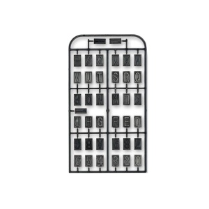 Set litere pentru aparatul de gravat GE20, Proxxon 27104