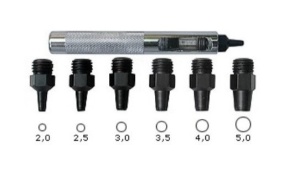 Set preducele mini rotunde pentru pielarie, Leder Haus