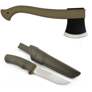 Set topor si Cutit bushcraft forest, Morakniv