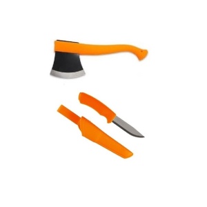 Set topor si Cutit bushcraft orange, Morakniv - Img 2