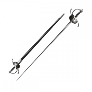 Spadă Cold Steel Ribbed Shell Swept Hilt Rapier din oțel carbon 1055 – CS-88CHR