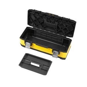 Stanley 1-95-614, Cutie de scule galvanizata din metal+plastic, 26inch - Img 4