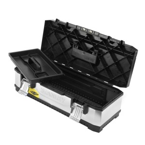 Stanley 1-95-620, Cutie de scule galvanizata din metal+plastic, 26inch - Img 3