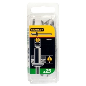 Stanley 1-PAA42T, Nituri din aluminiu, 3x12mm, 15 bucati