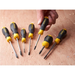 Stanley STHT16155-0, surubelnita Cushion Grip cu varful cruce PH1 si lungimea tijei de 75mm, PH1x75 - Img 6