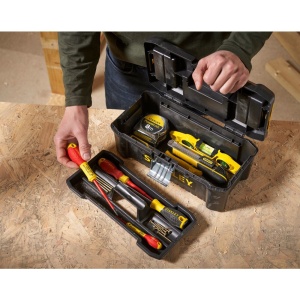 Stanley STST1-75515, essential, cutie pentru scule cu doua organizatoare pe capac si tava detasabila, inchizatoare metalica, 7.60 litri, (12.5 inch) 320x188x132mm - Img 7