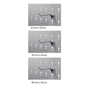 SU1 Set 30 carlige metalice, 35 mm, 50 mm, 80 mm