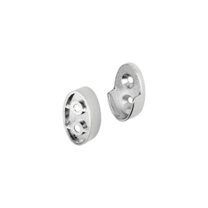 Suporti de capat bara umerase Dolle Wall Ø 35x20 mm pentru dulapuri/pereti, otel cromat, 2 bucati