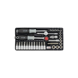 Trusă chei tubulare WGB 1/4", 36 piese, crom-vanadiu - Img 2