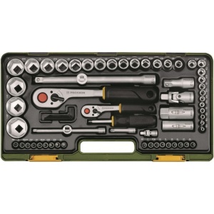 Trusa completa, versiune in Inch, cu chei tubulare de 1/4" si 1/2", Proxxon 23294, 65 piese - Img 2
