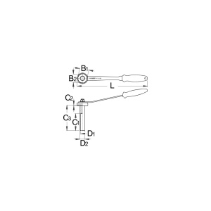 1671.5/2BI SHIMANO HOLLOWTECH Cheie pentru ax pedalier cu maner, Unior - Img 3
