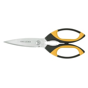 743020-g Foarfeca pentru kevlar / fibra de carbon / compozite, 20cm, curba cu ambele lame serate, Kretzer