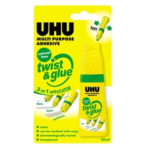 Adeziv universal UHU fara solvent, Twist&Glue 35 gr. - Img 2
