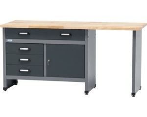 Banc de lucru 1700 mm, 1 usa si 4 sertare