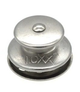 Buton superior argintiu mat- FARA NICHEL pentru sisteme de fixare LOXX