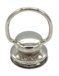 Buton superior cromat nichelat cu inel pentru sisteme de fixare LOXX