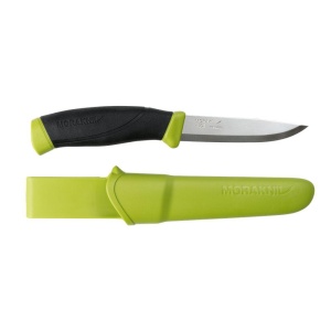 Cutit outdoor Morakniv Companion S Olive Green, otel inoxidabil 12C27, teaca inclusa