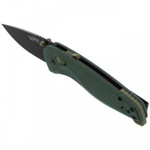Cutit pliabil SOG Aegis AT Forest Moss 11-41-04-41, lama Drop Point CRYO D2 Black TiNi, deschidere asistata S.A.T., AT-XR Lock, maner GRN Forest Moss, EDC Premium - Img 4
