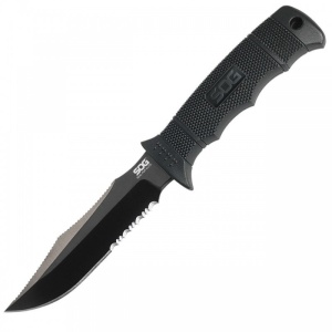 Cutit tactic SOG SEAL Pup Elite Black TiNi Straight Edge, otel AUS-8, lama 123 mm - Img 14