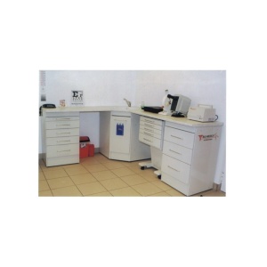 Dulap metalic mobil/cabinet medical/stomatologic cu 5 sertare, 500x460x830 mm - Img 5