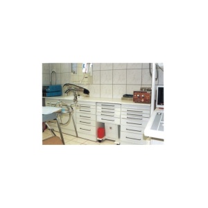Dulap metalic mobil/cabinet medical/stomatologic cu 5 sertare, 500x460x830 mm - Img 6