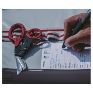 Foarfeca multifunctionala SOG ParaShears Red, 11 functii, Compound Leverage, foarfeca medicala de salvare cu husa nylon - Img 12