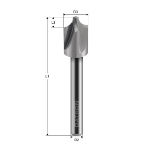Freza tesire 4 caneluri, Datron 0068415, 3.0x5.0x6.0mm - Img 3