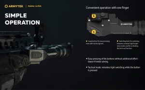 Lanterna tactica Armytek Parma C2 Pro 1500 lm cu montura Picatinny/Weaver si intrerupator la distanta - Img 14