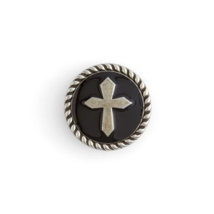Ornamente model Cruce cu răsină neagră - Tandy Leather SUA