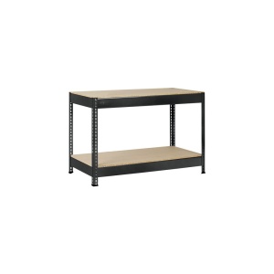 Raft metalic cu 2 polițe din lemn 870x600x1300 mm max. 250 kg/poliță, montaj rapid cu cleme