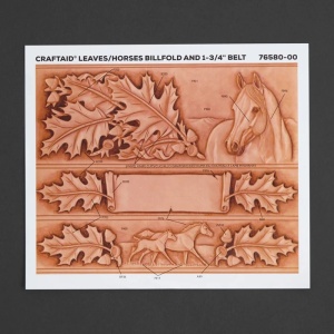 Sablon pielarie "Cai si frunze" pentru curele - Tandy Leather