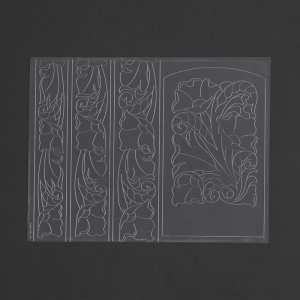 Sablon pielarie "Floral" pentru curele - Tandy Leather SUA - Img 3